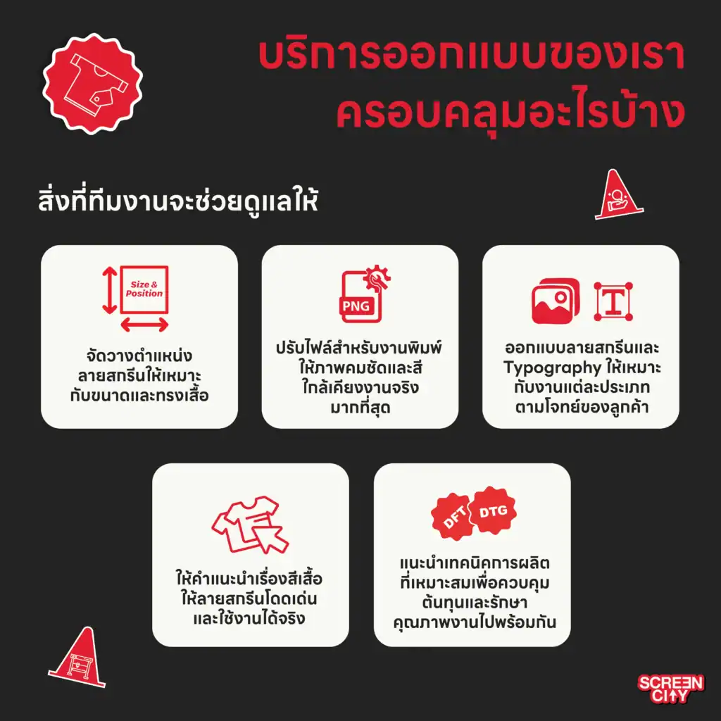 บริการออกแบบของเราครอบคลุมอะไรบ้าง