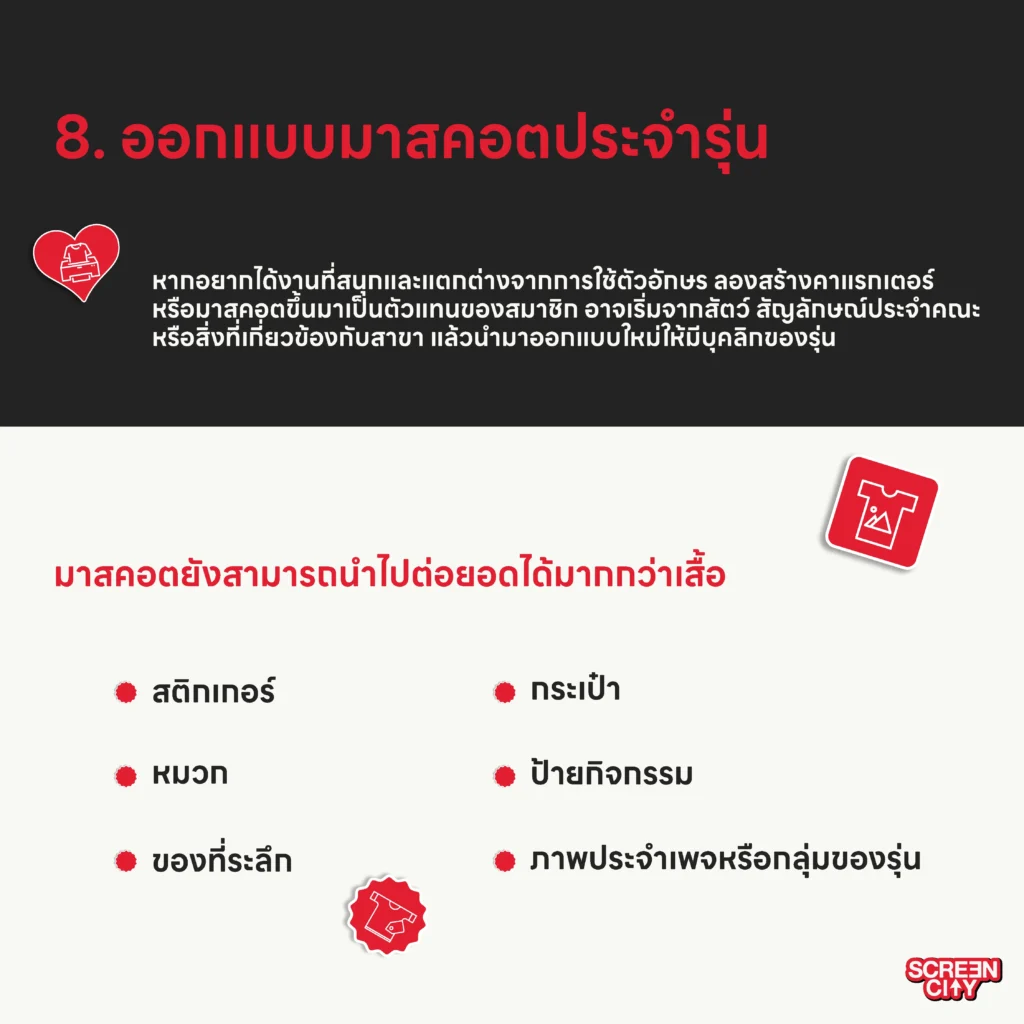 ออกแบบมาสคอตประจำรุ่น