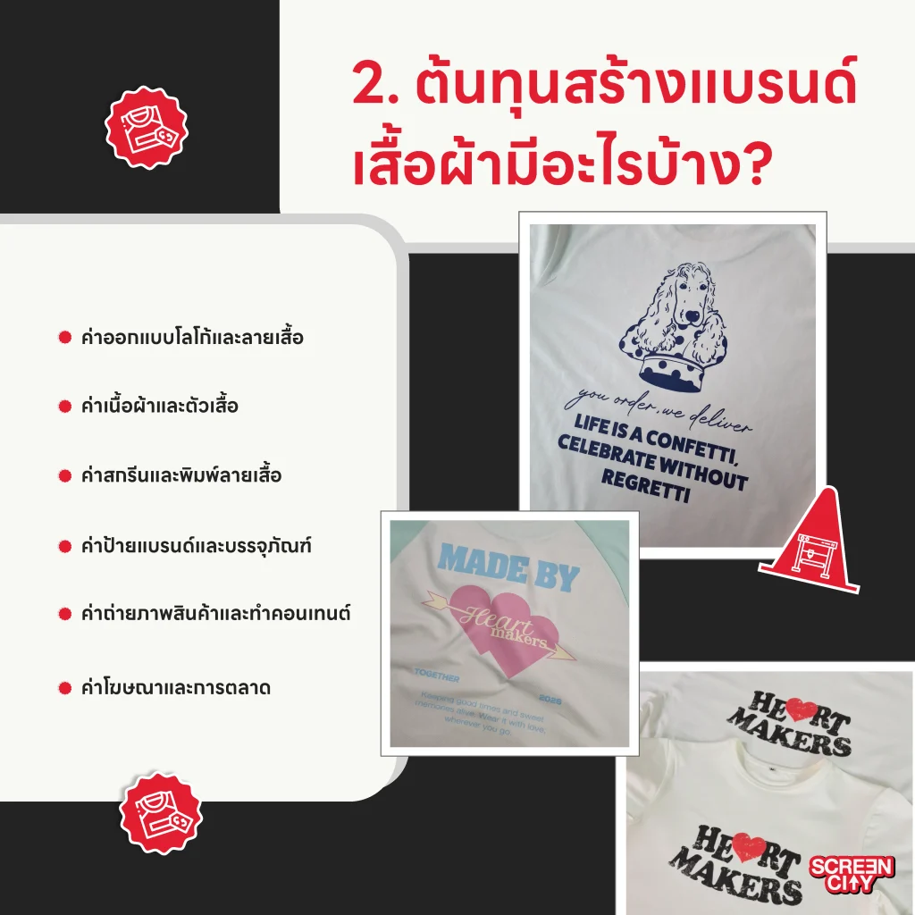 ต้นทุนสร้างแบรนด์เสื้อผ้ามีอะไรบ้าง